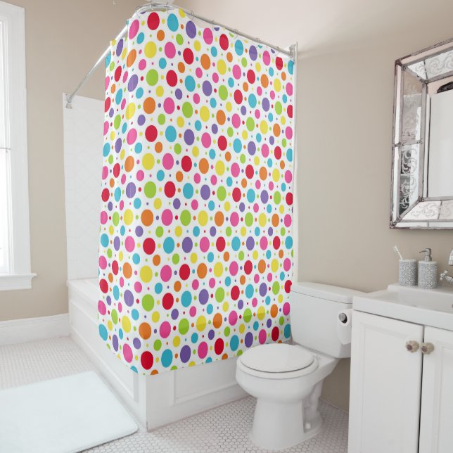 Polka Dots Shower Curtain (In Situ)