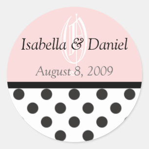 Polka Dots Stickers Monograms Gifts Seals