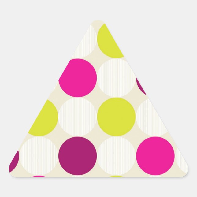 Polka Dots Triangle Sticker (Front)