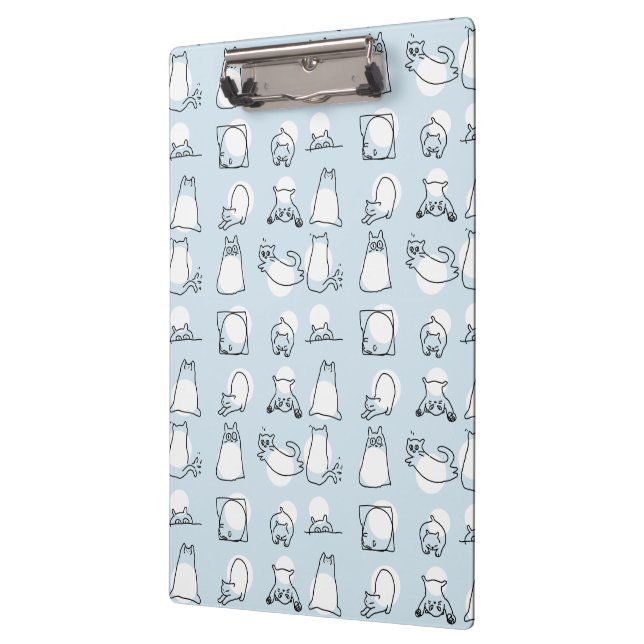 polka dots w/ cats doodle clipboard (Left)