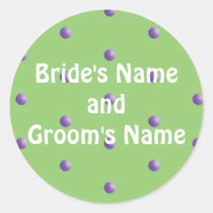 Polka Dots Wedding Stickers