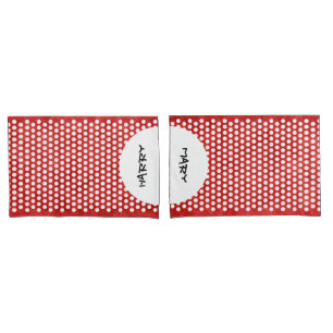 Polka Dots white + your backgr. & Ideas Pillowcase