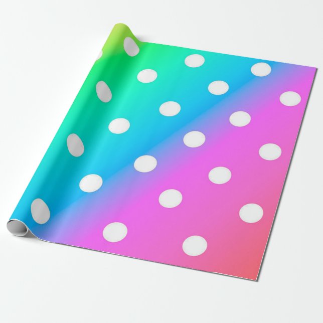 Polka Dots Wrapping Paper (Unrolled)