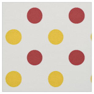 Polka Dotted Fabric/Burgundy & Yellow Fabric