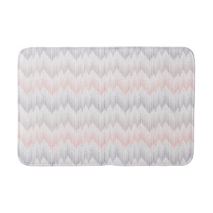 Polka Dotted Mountain Peak Pattern Bath Mat