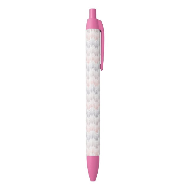 Polka Dotted Mountain Peak Pattern Black Ink Pen (Bottom (Vertical))