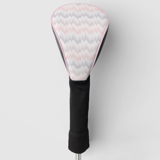 Polka Dotted Mountain Peak Pattern Golf Head Cover (Front)