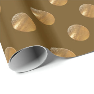 Polka golden dots wrapping paper