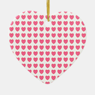 Polka Hearts Ceramic Tree Decoration