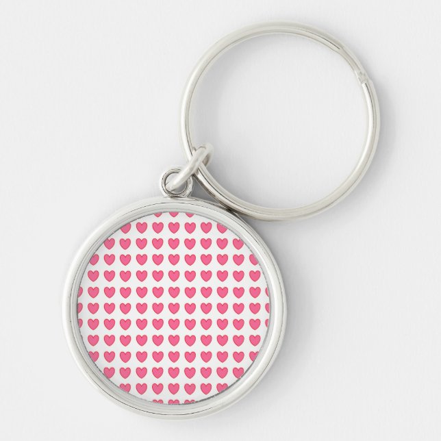 Polka Hearts Key Ring (Front)