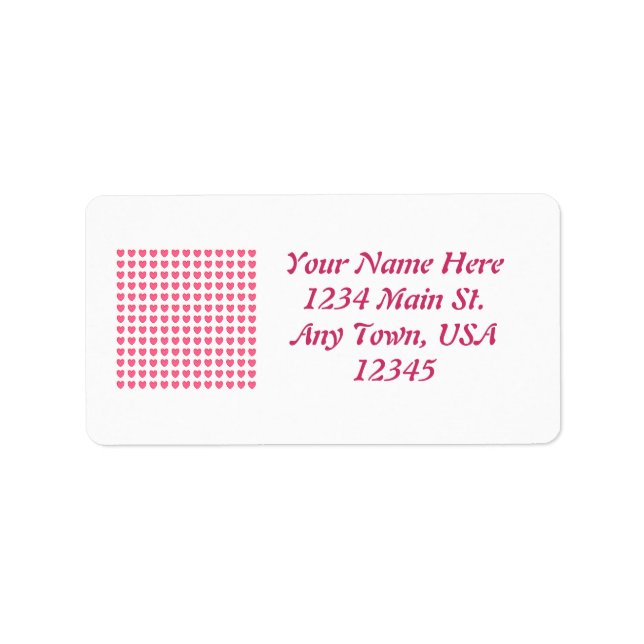 Polka Hearts Label (Front)