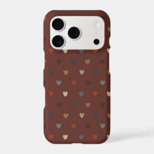 Polka hearts on kilim brown