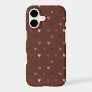 Polka hearts on kilim brown