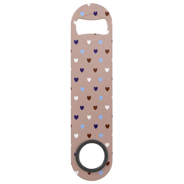 Polka hearts on pale brown (Front)