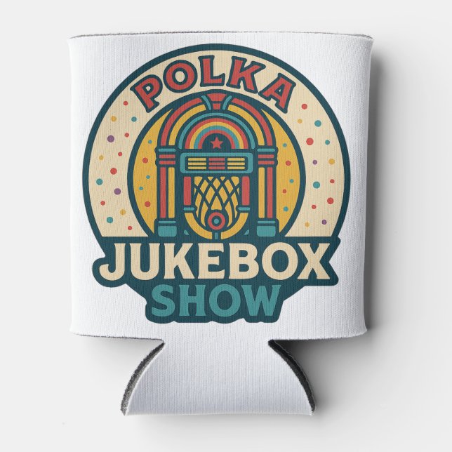 Polka Jukebox Logo Can Cooler (Front)