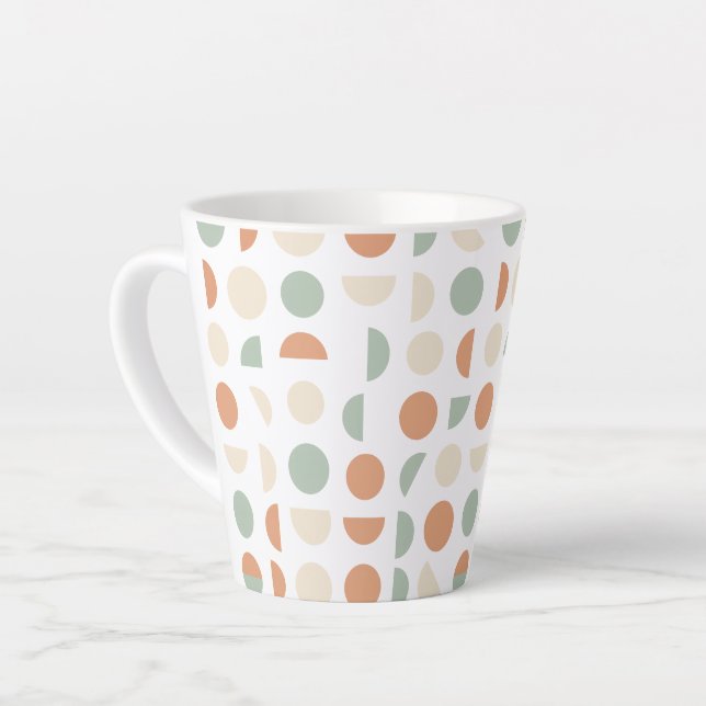 Polka Latte Mug (Left Angle)