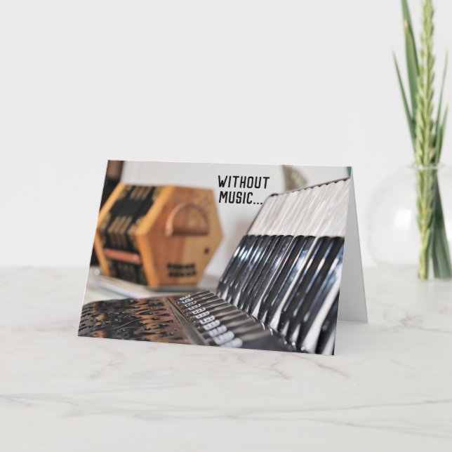 Polka Lover Accordion Accordionist Thinking of You Card (Front)