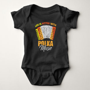 Polka Music Accordion Polish Dancing Baby Bodysuit