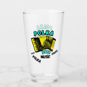 PolKa Polka Polka with an Accordion Music Glass