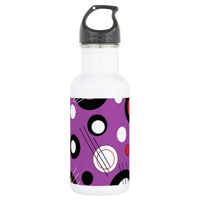 Polka Purple 532 Ml Water Bottle (Front)
