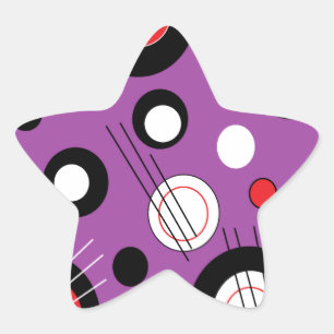 Polka Purple Star Sticker
