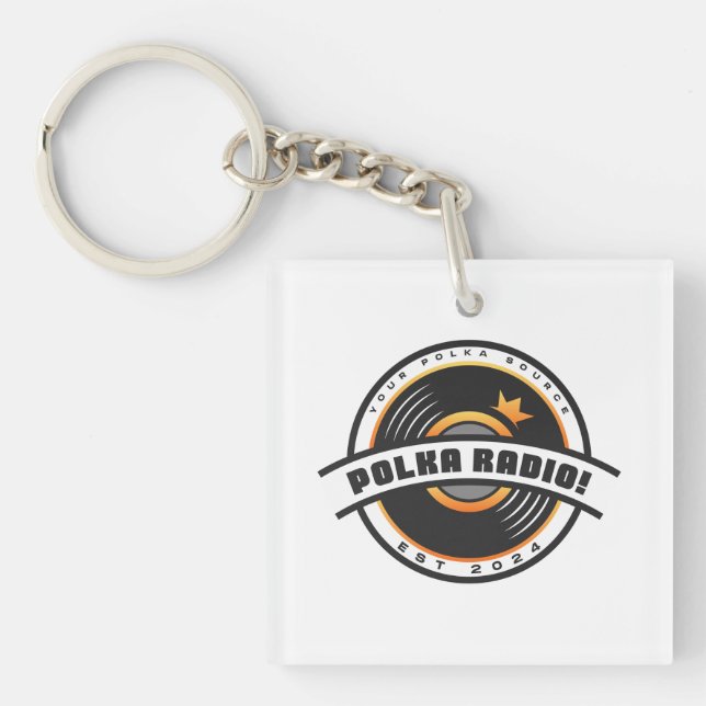 Polka Radio Acrylic Keychain (Front)