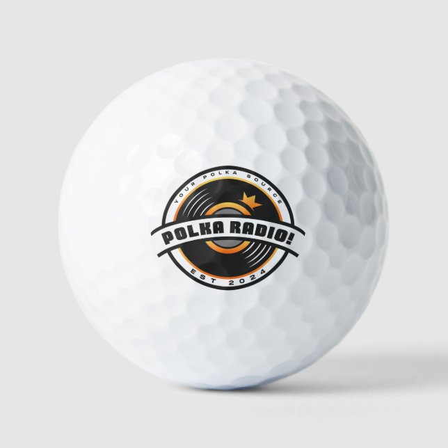 Polka Radio Branded Golf Balls (Front)