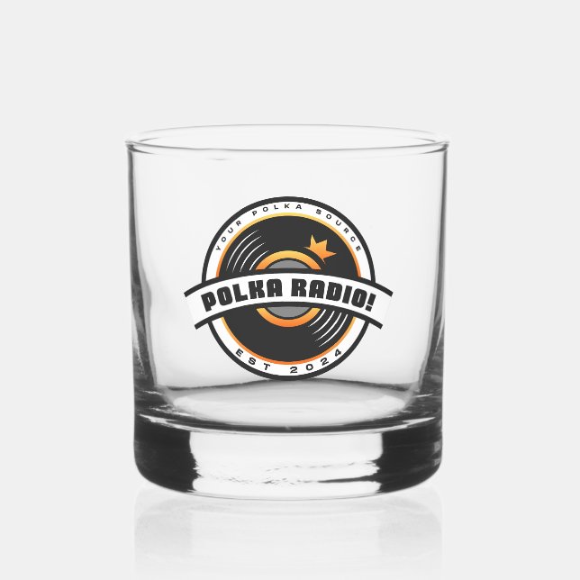 Polka Radio Drinkware Set Whiskey Glass (Front)
