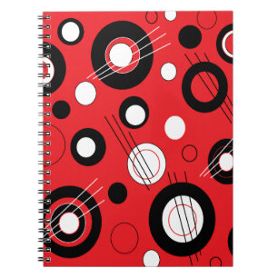 Polka Red Spiral Notebook