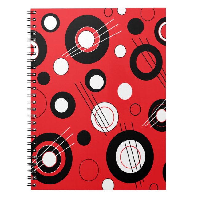 Polka Red Spiral Notebook (Front)