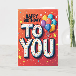 Polka Striped Party Card