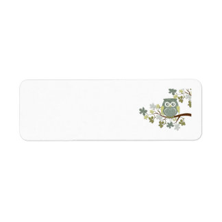 Polka Tree Owl Label