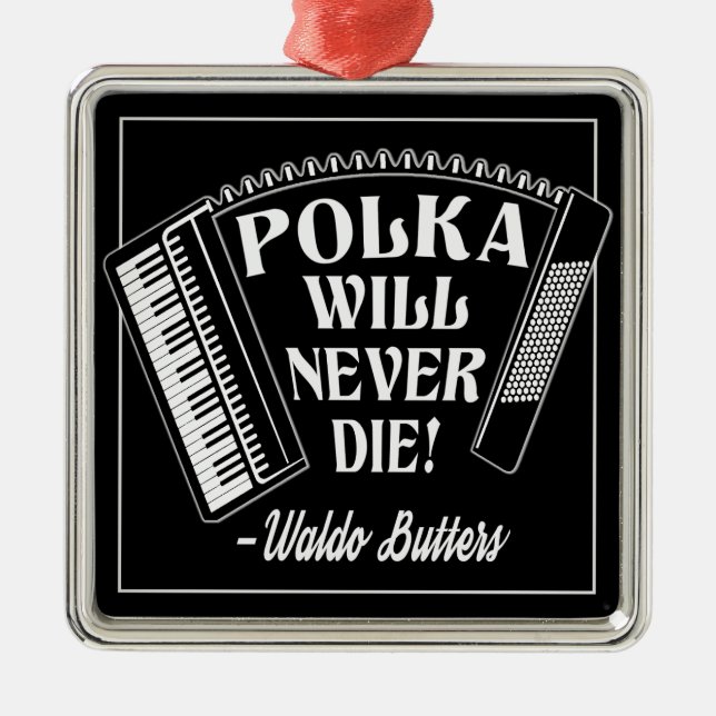 Polka Will Never Die Dresden Fans Metal Tree Decoration (Front)