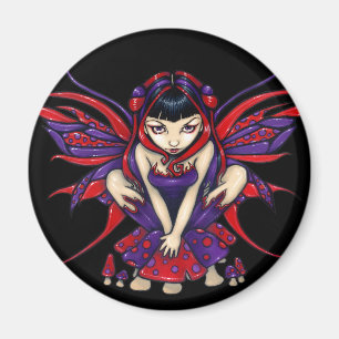 "Polkadot Mushroom Fairy" Magnet