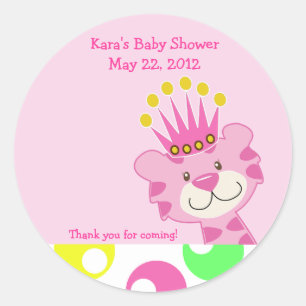 Polkadot Queen of the Jungle Custom Favour Sticker