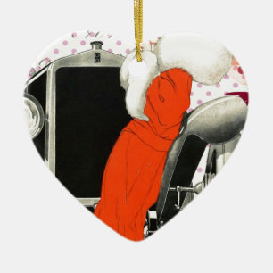 polkadots flapper ceramic tree decoration