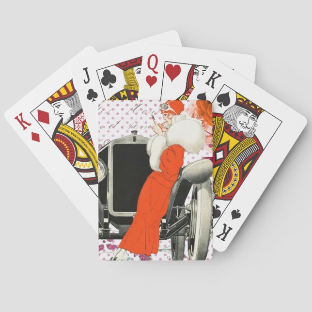 polkadots flapper playing cards (Back)