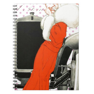 polkadots flapper spiral notebook