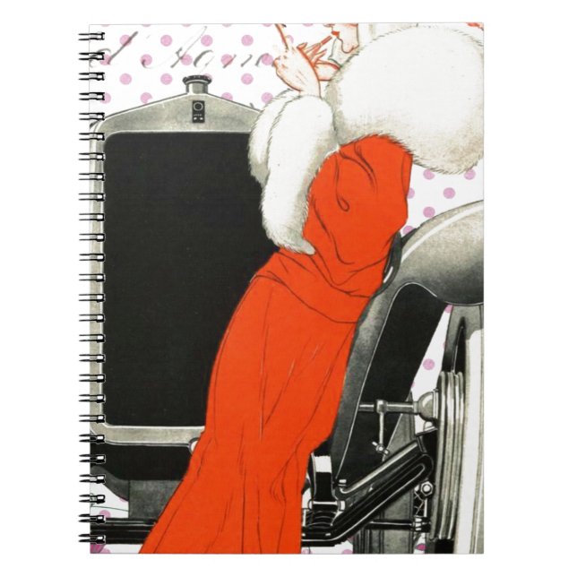 polkadots flapper spiral notebook (Front)