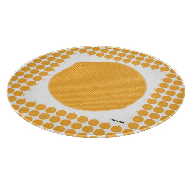 Polkadotted Oranges Cutting Board (Corner)
