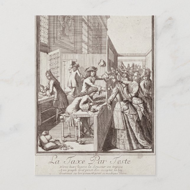 Poll Tax, 1709 Postcard (Front)