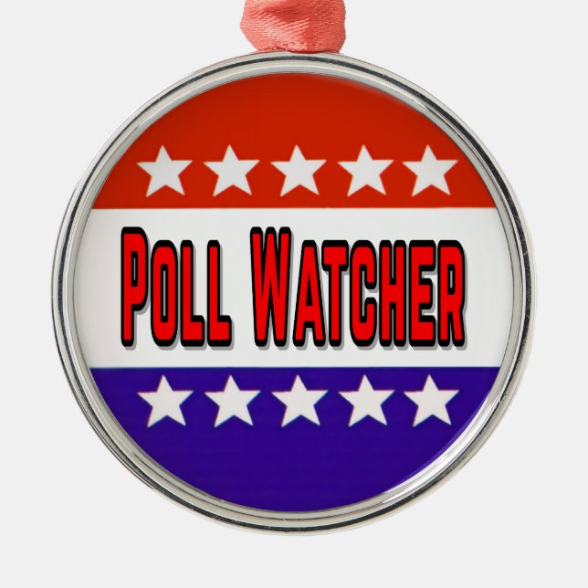 Poll Watcher Metal Tree Decoration (Front)