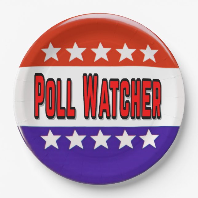 Poll Watcher Paper Plate (Front)