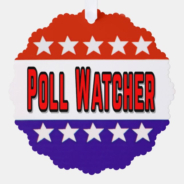 Poll Watcher Tree Decoration Card (Front)