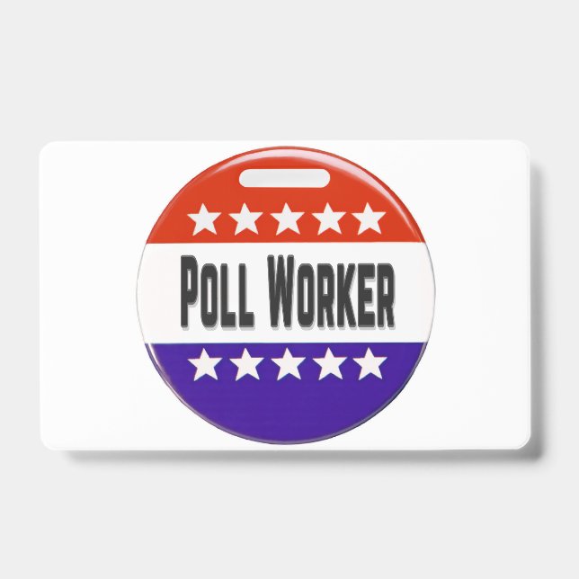 Poll Worker ID Badge (Front)