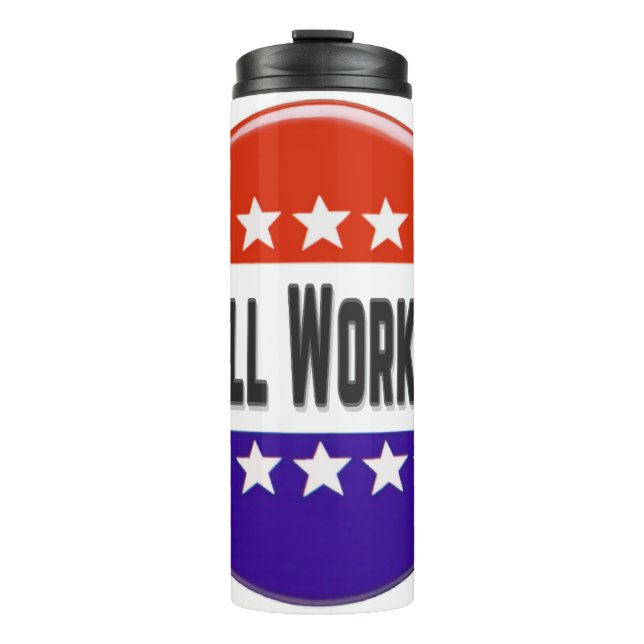 Poll Worker Thermal Tumbler (Front)