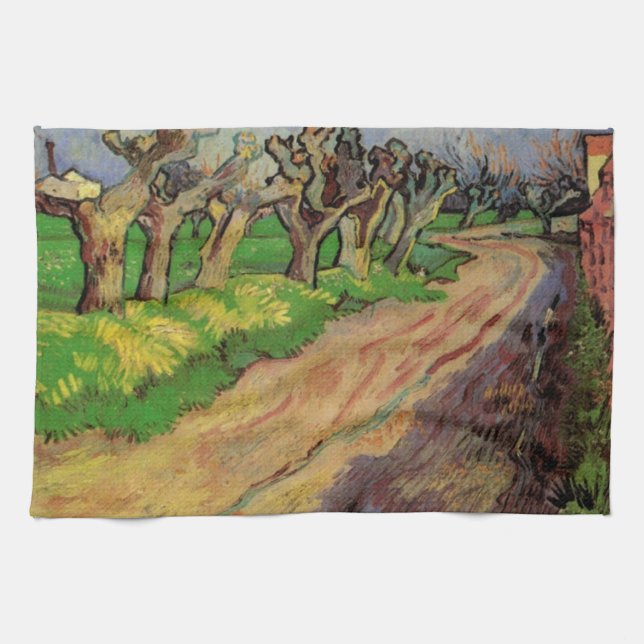 Pollard Willows by Vincent van Gogh Tea Towel (Horizontal)