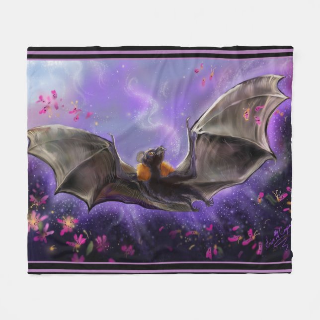 Pollen and Stardust Flying Fox Fleece Blanket (Front (Horizontal))