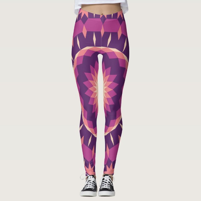 Pollen Tiling Pattern Leggings (Front)