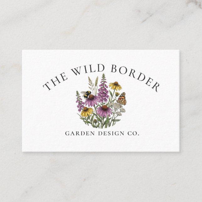 Pollinator Friendly Garden Designer Business Card (Front)